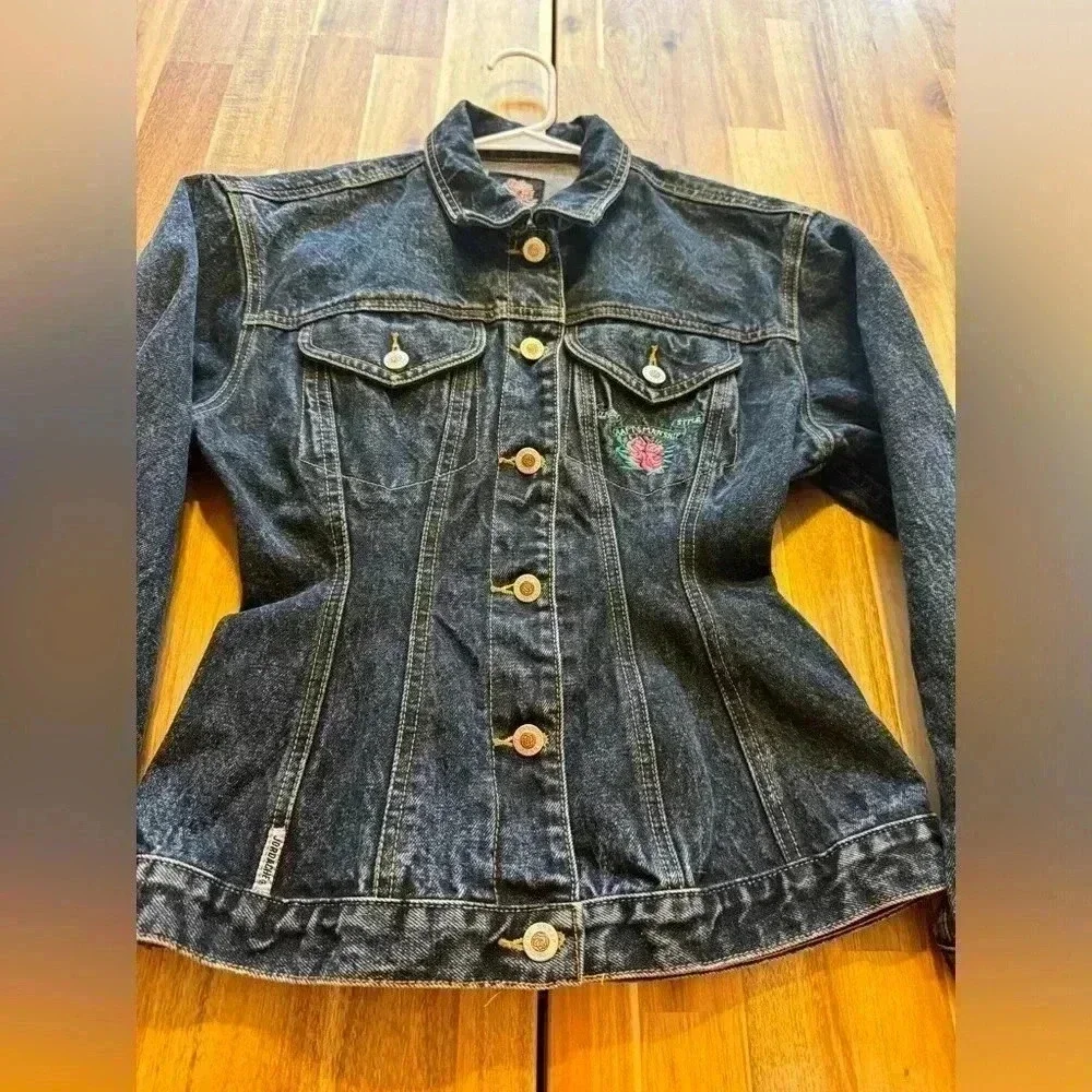 Vintage Jordache Frills fitted jean jacket Size Small - Picture 11 of 12